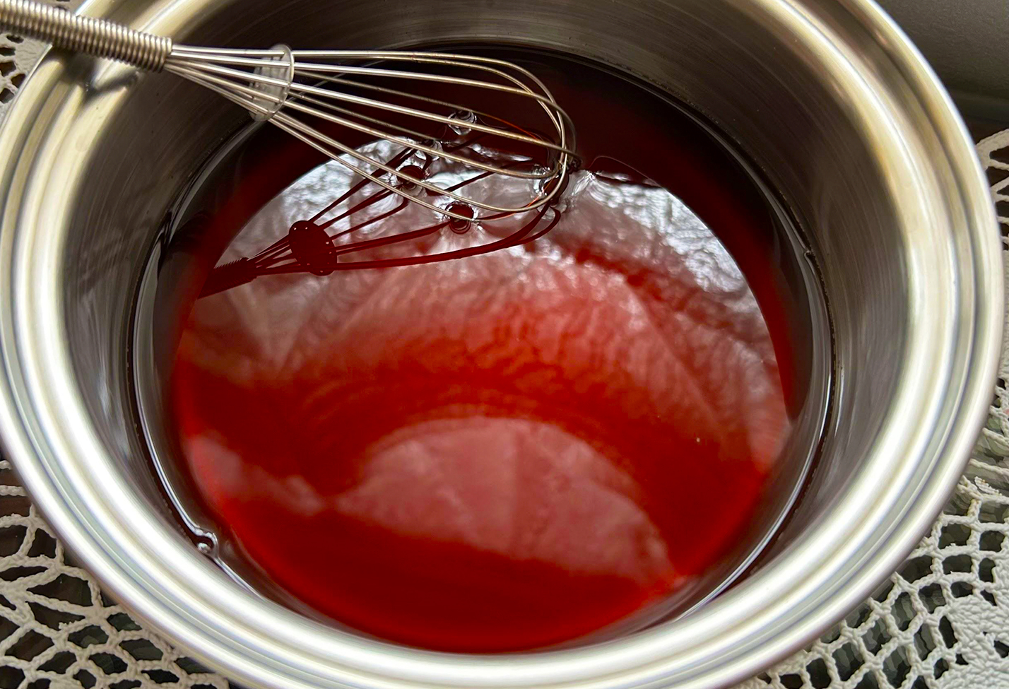 ブラックカラントとレモネードの二層ゼリー