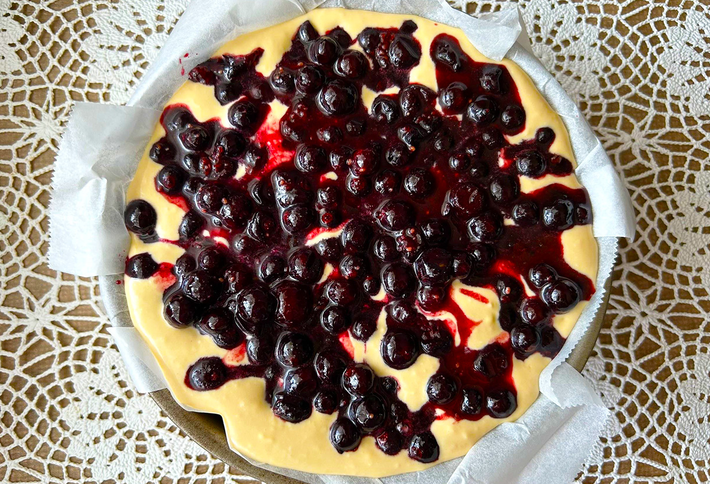 アールグレイ香るブラックカラントチーズケーキ